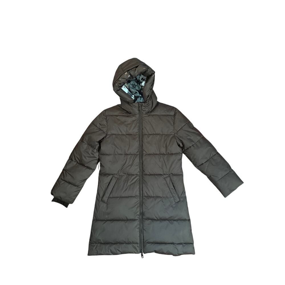 Girls 9-10 Reiss Black Insulated Quilted Long Puffer Winter Snow Jacket Coat